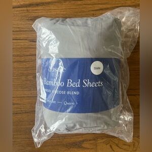 Dosaze Slate Gray Luxury Bamboo Bed Sheets Queen New!